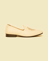 Twamev Men Elegant Beige Juti