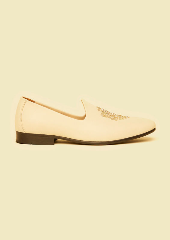 Twamev Men Elegant Beige Juti