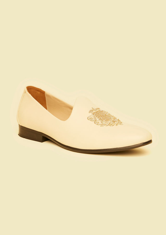 Twamev Men Elegant Beige Juti