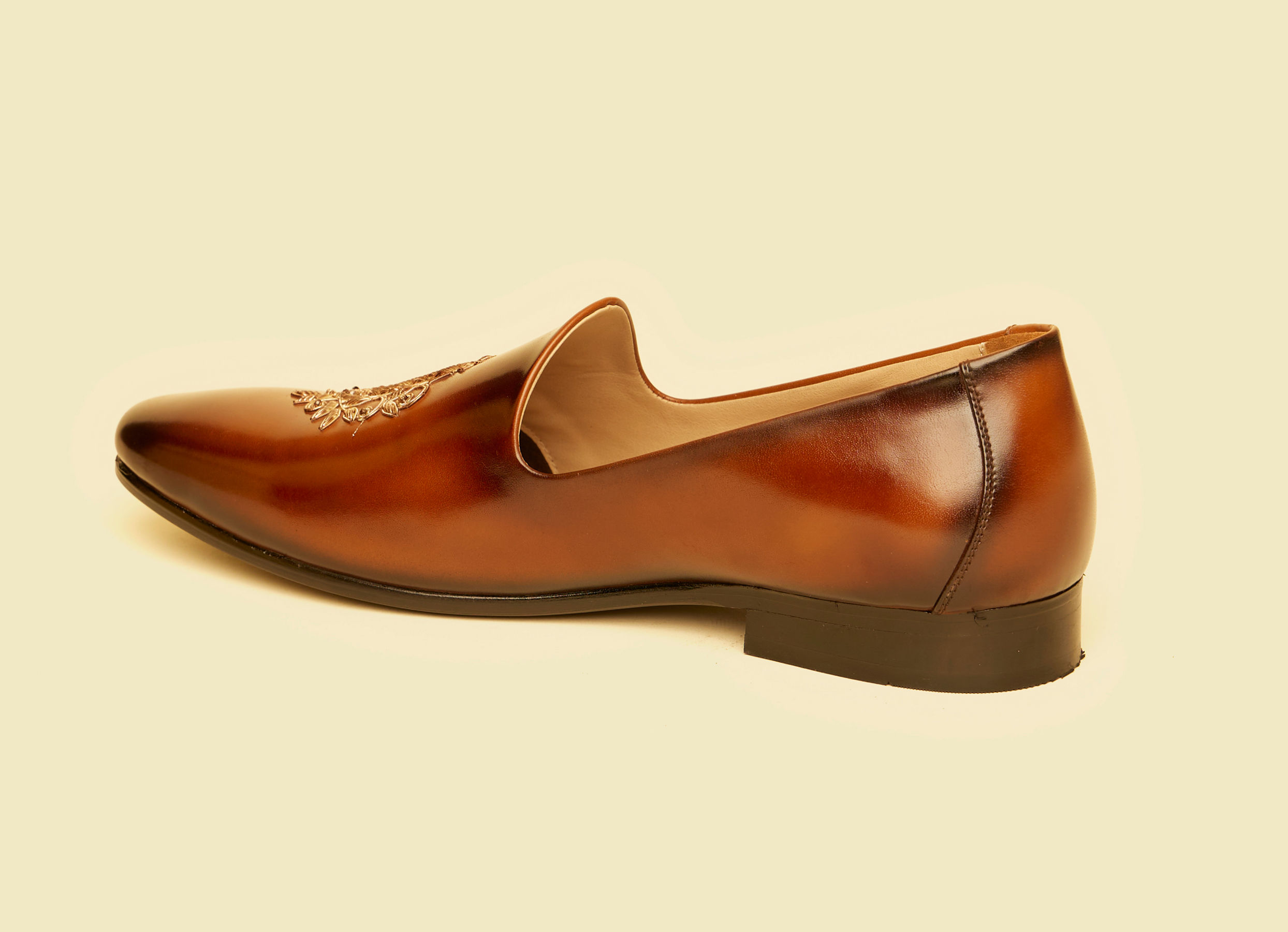 Twamev Men Elegant Brown Jutis for Celebrations