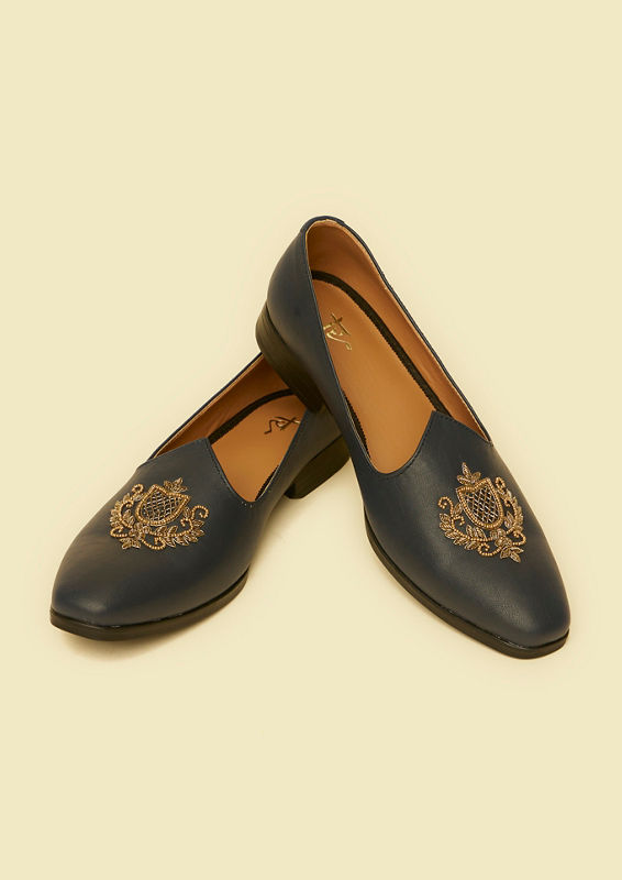 Twamev Men Regal Dark Blue Jooti