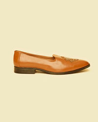 Twamev Men Tan Brown Diamond Patterned Loafer Style Shoes