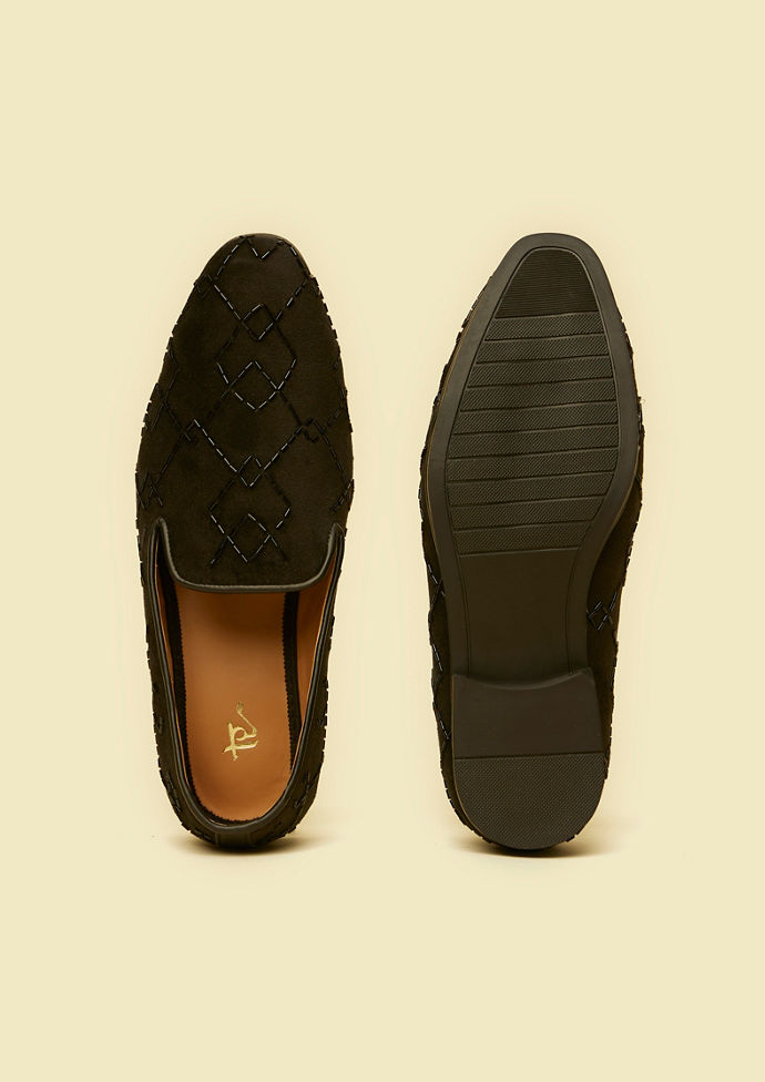 Twamev Men Black Opulence Festive Jooti