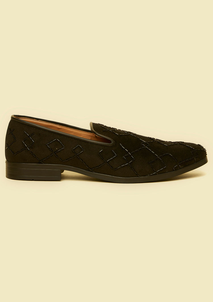 Twamev Men Black Opulence Festive Jooti