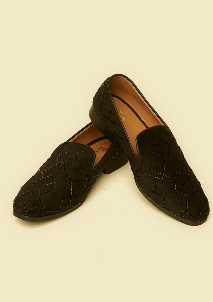 Twamev Men Black Opulence Festive Jooti