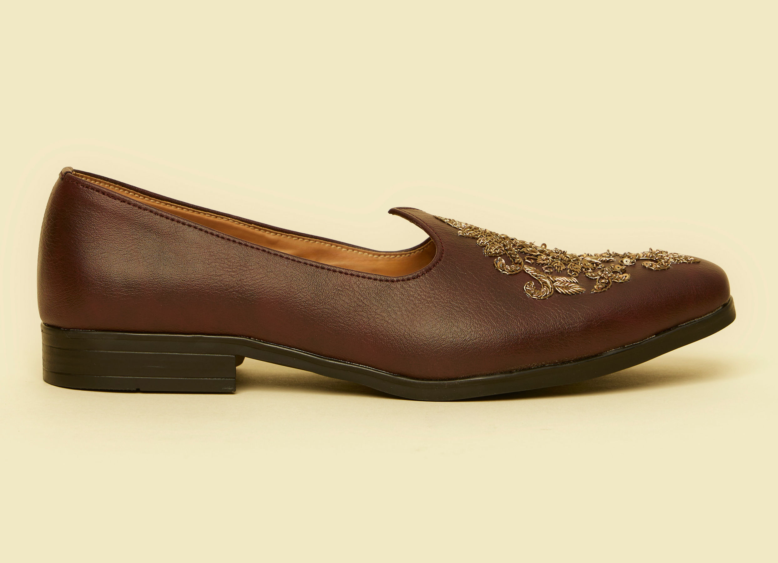 Twamev Men Dapper Brown Jooti