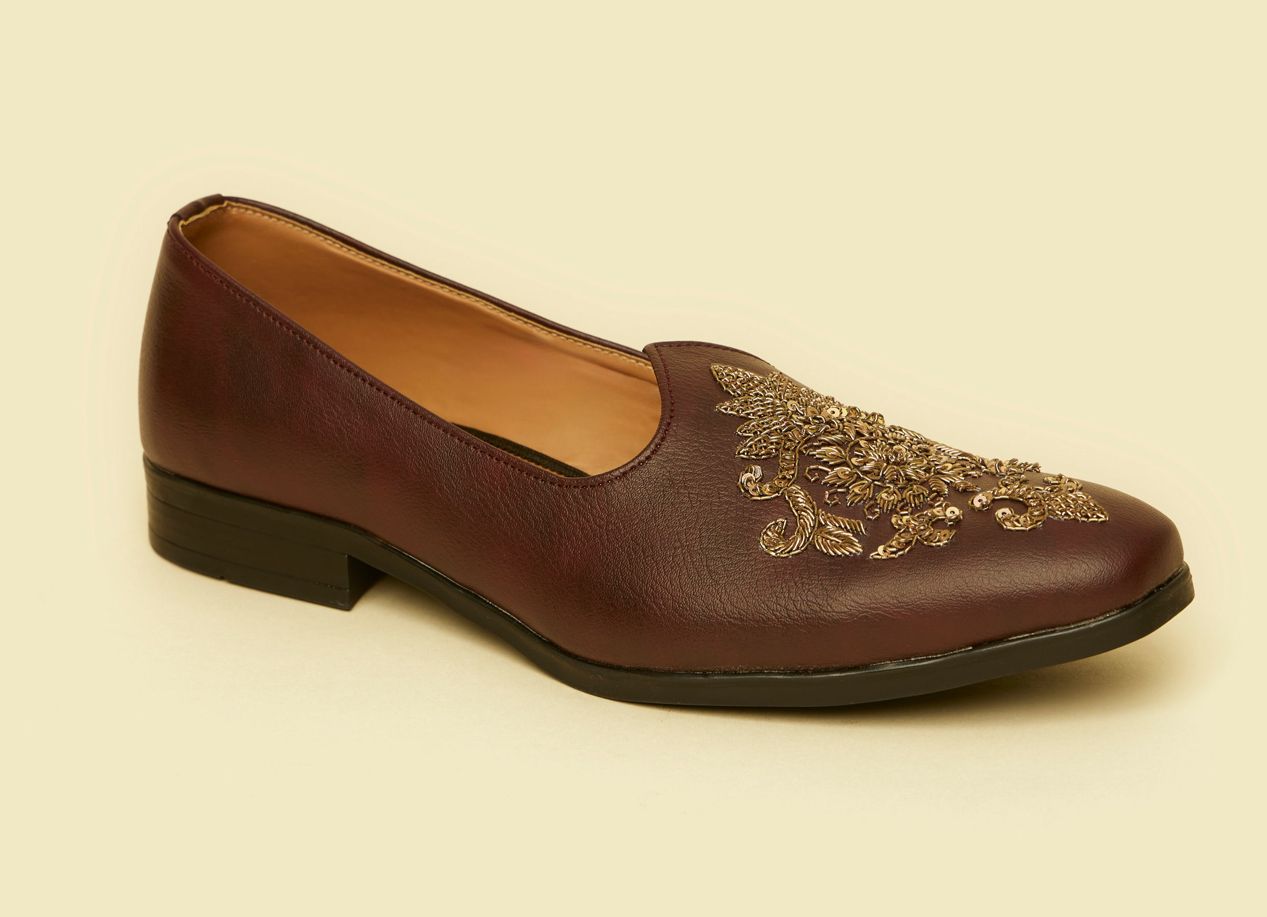 Twamev Men Dapper Brown Jooti