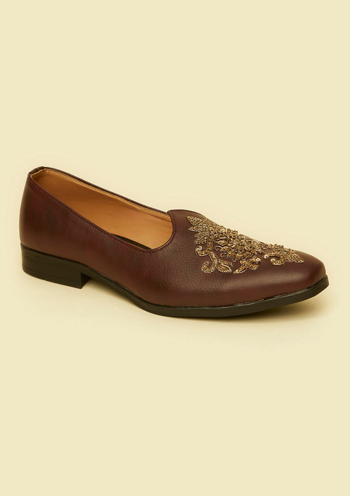 Twamev Men Dapper Brown Jooti