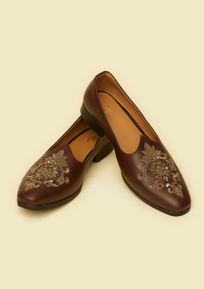 Twamev Men Dapper Brown Jooti