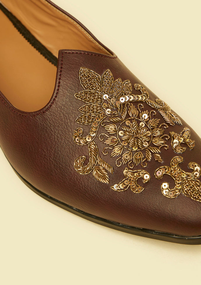 Twamev Men Dapper Brown Jooti