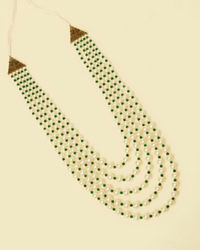 Twamev Men Regal Cream Dark Green Mala