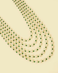 Twamev Men Regal Cream Dark Green Mala