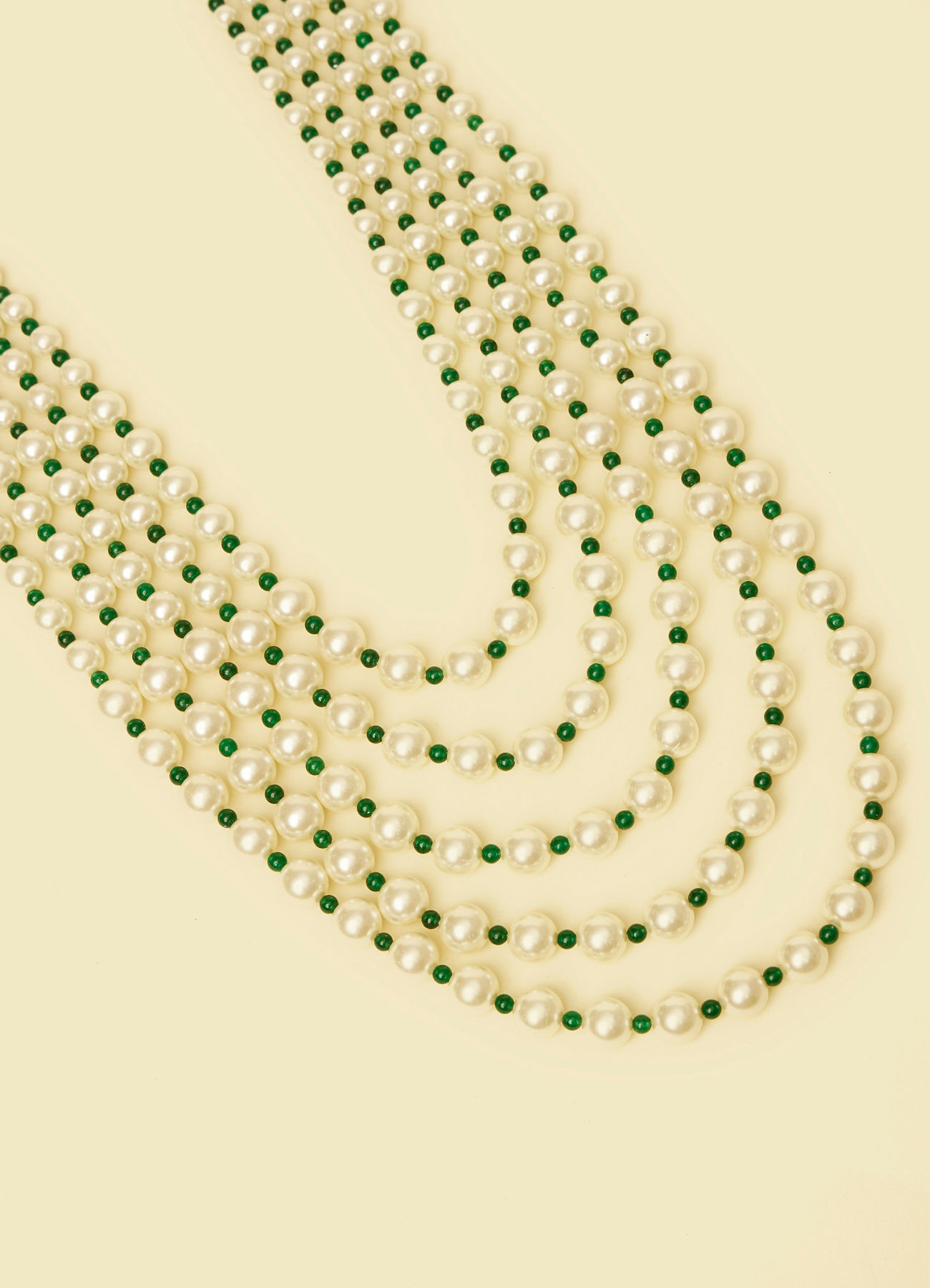 Twamev Men Regal Cream Dark Green Mala