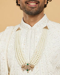 Twamev Men Traditional Beaded Cream Mala