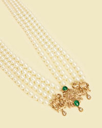 Twamev Men Traditional Beaded Cream Mala