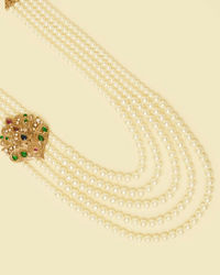 Twamev Men Cream Hues Traditional Mala