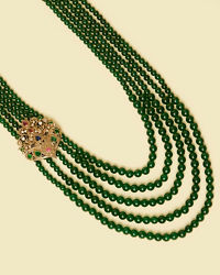 Twamev Men Emerald Charm Mala