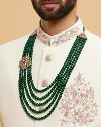 Twamev Men Emerald Charm Mala