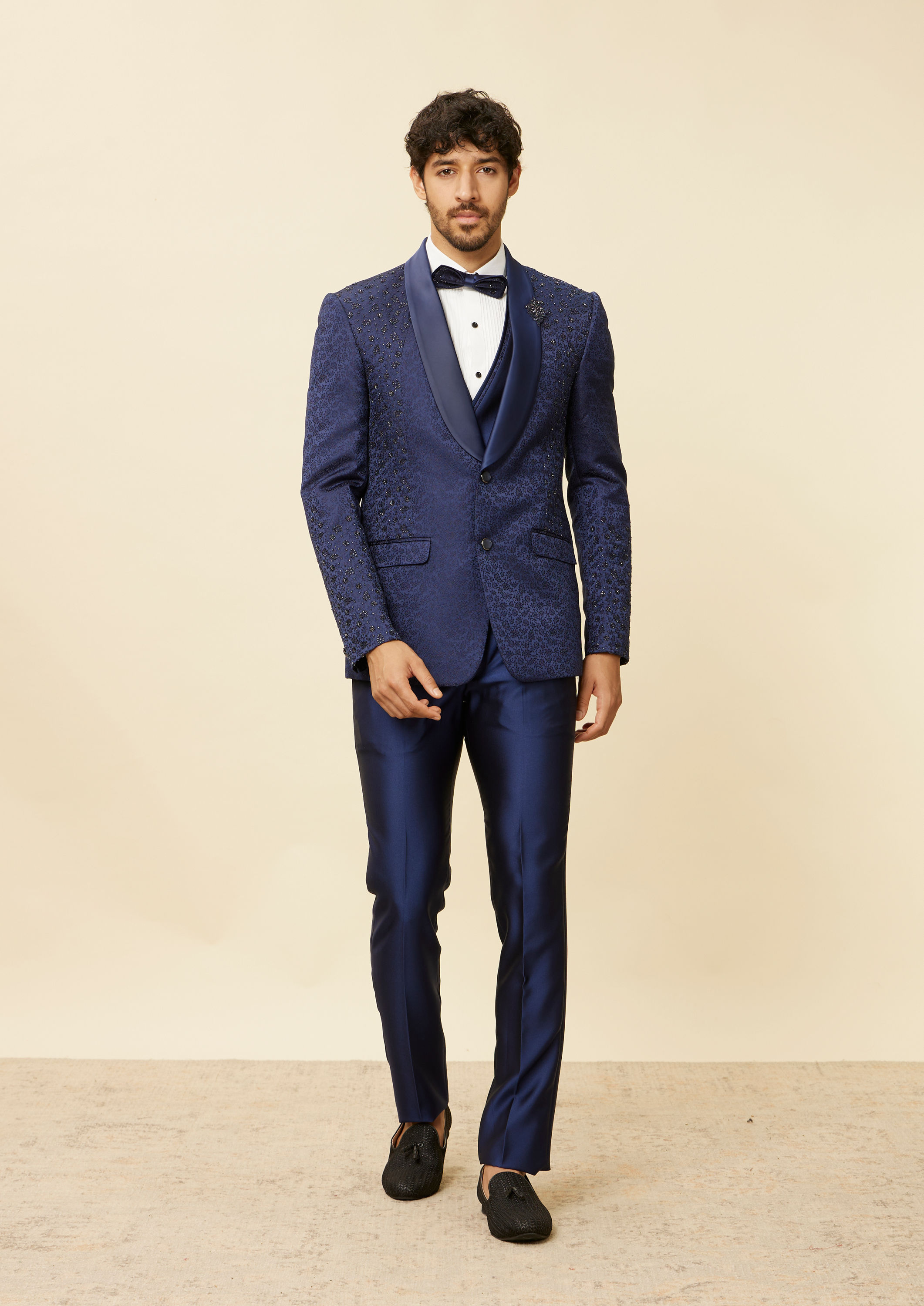 Twamev Men Royal Blue Suit Set