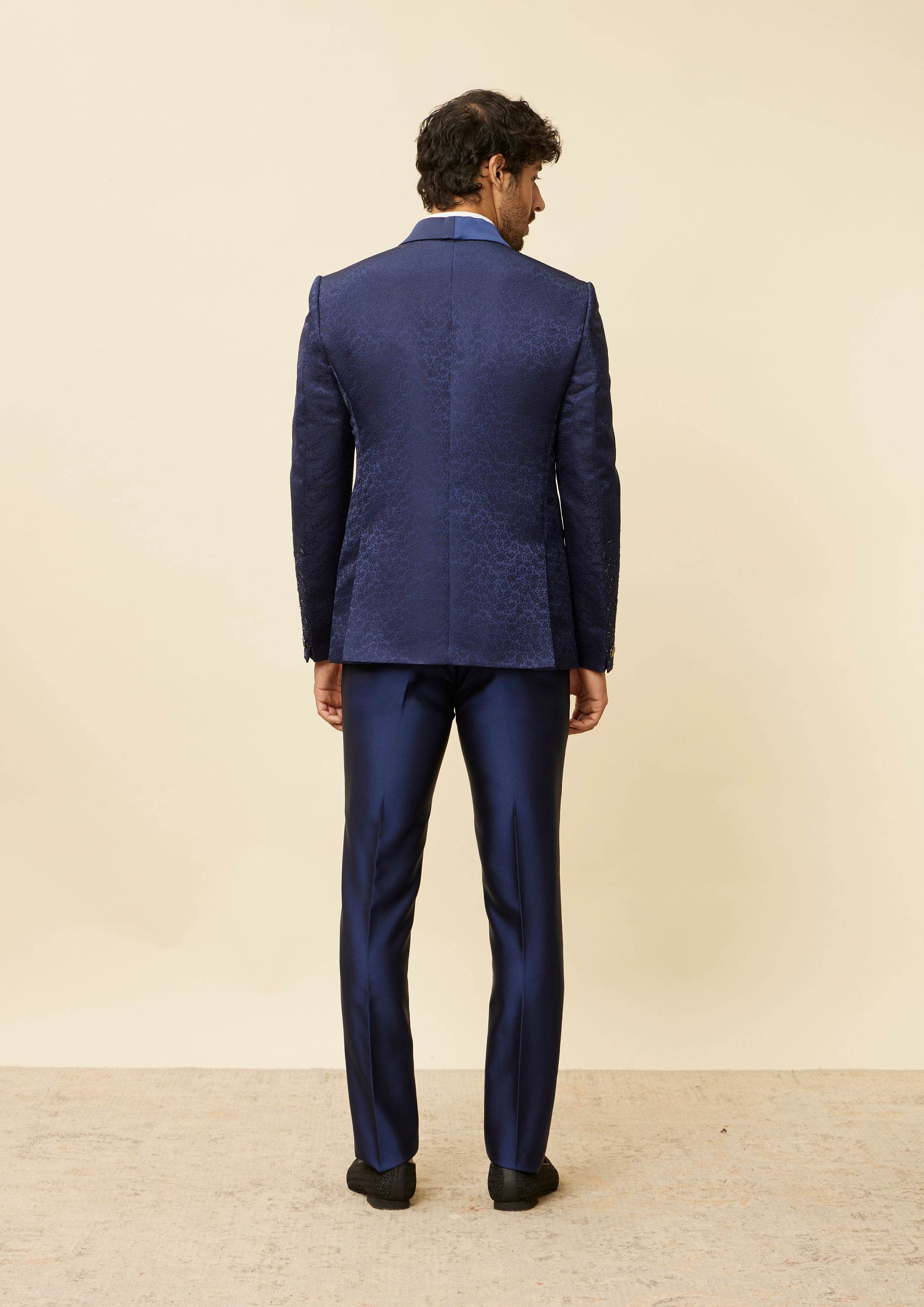 Twamev Men Royal Blue Suit Set