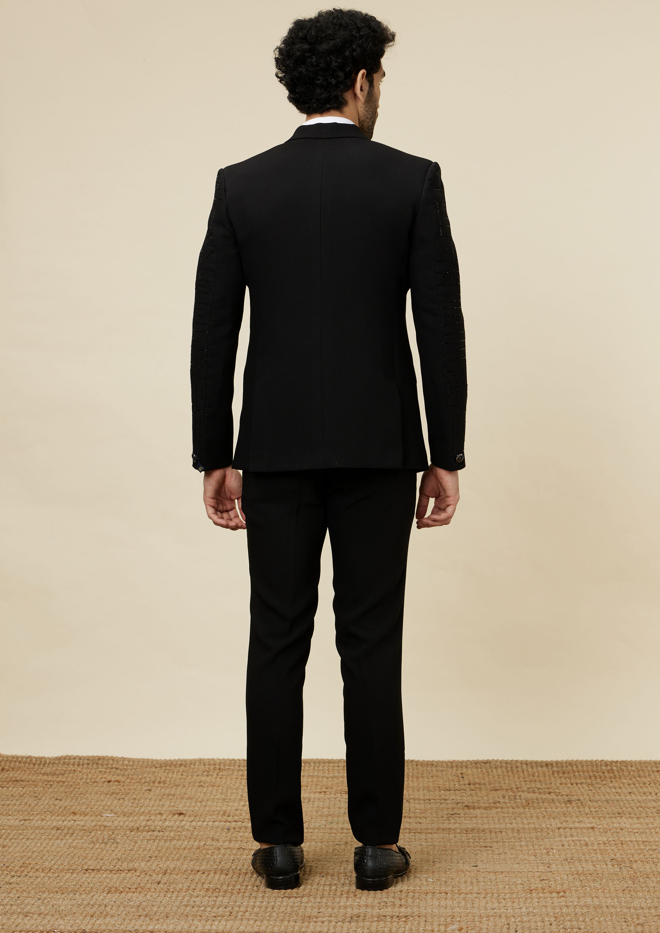 Twamev Men Black Charisma Suit Set