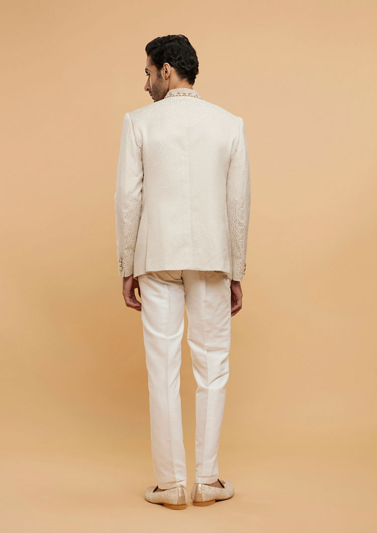 Twamev Men Elegant Cream Ensemble