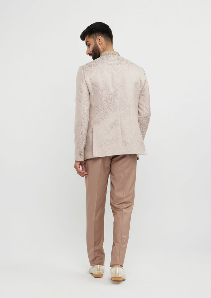 Twamev Men Dusty Pink Party Blazer Ensemble
