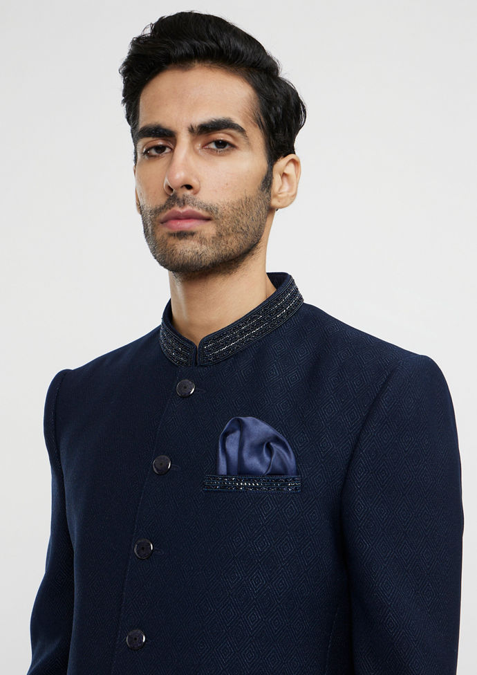 Twamev Men Dark Blue Elegance Blazer