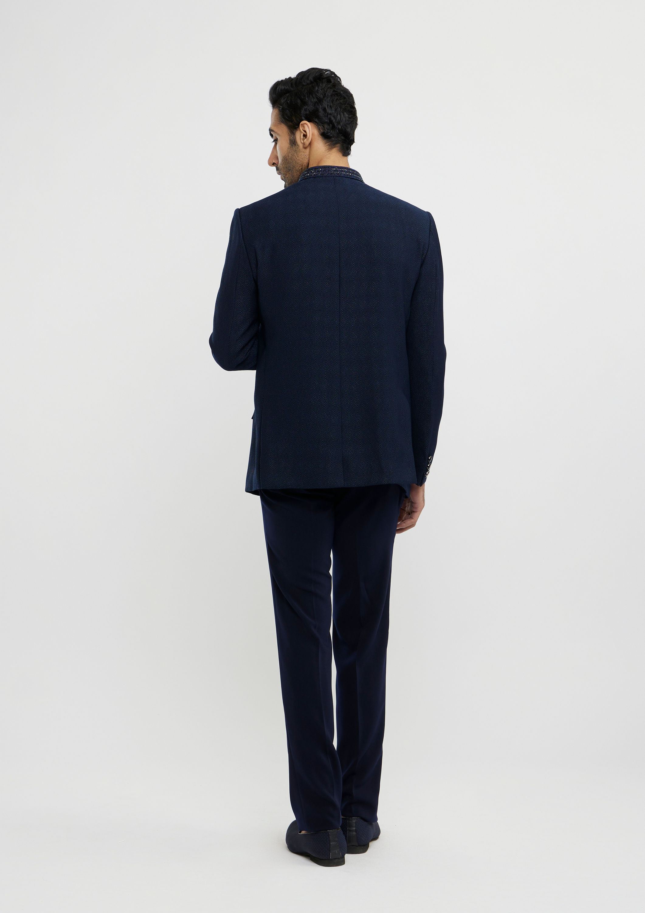 Twamev Men Dark Blue Elegance Blazer