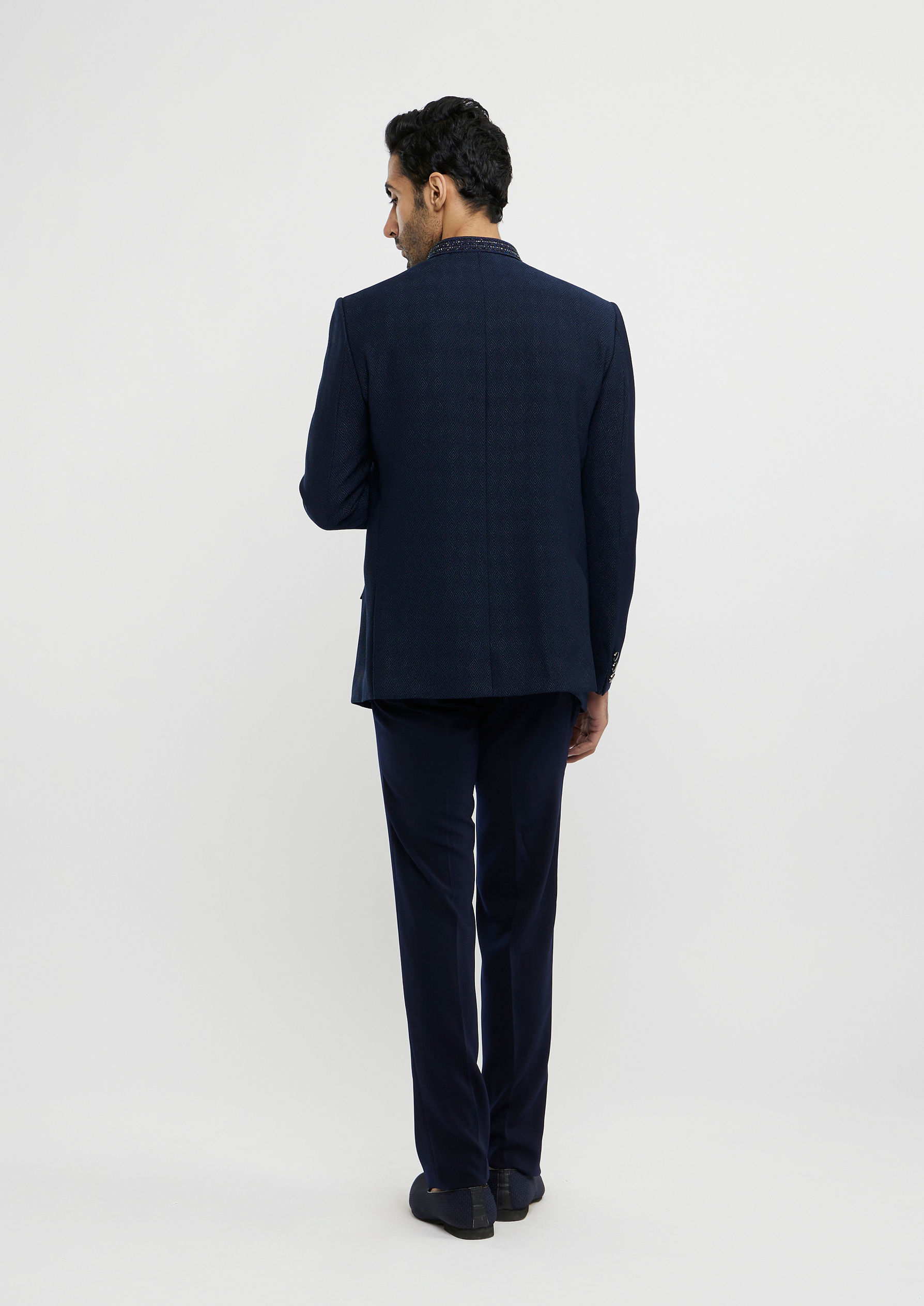Twamev Men Dark Blue Elegance Blazer