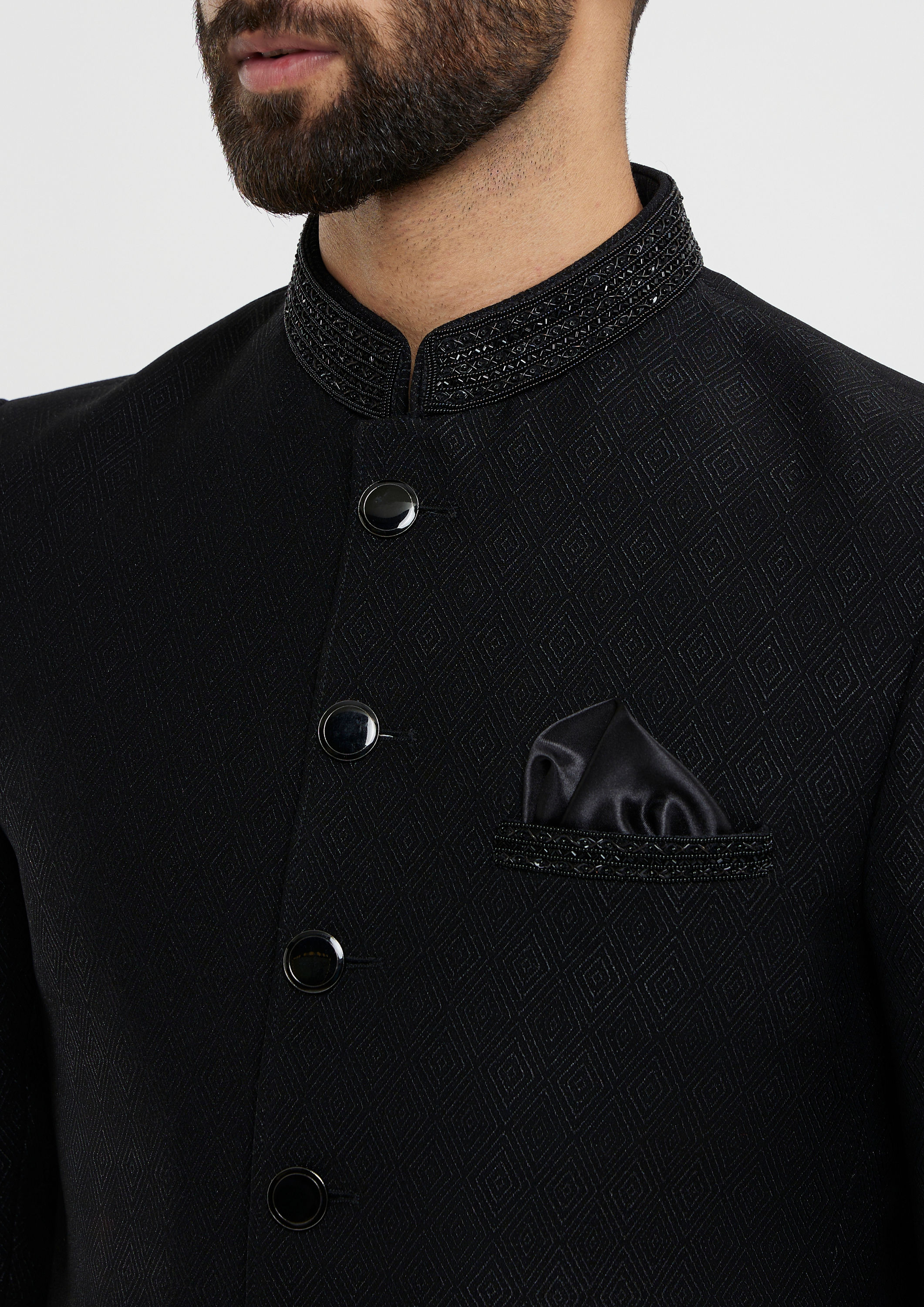 Twamev Men Dapper Black Ensemble Blazer