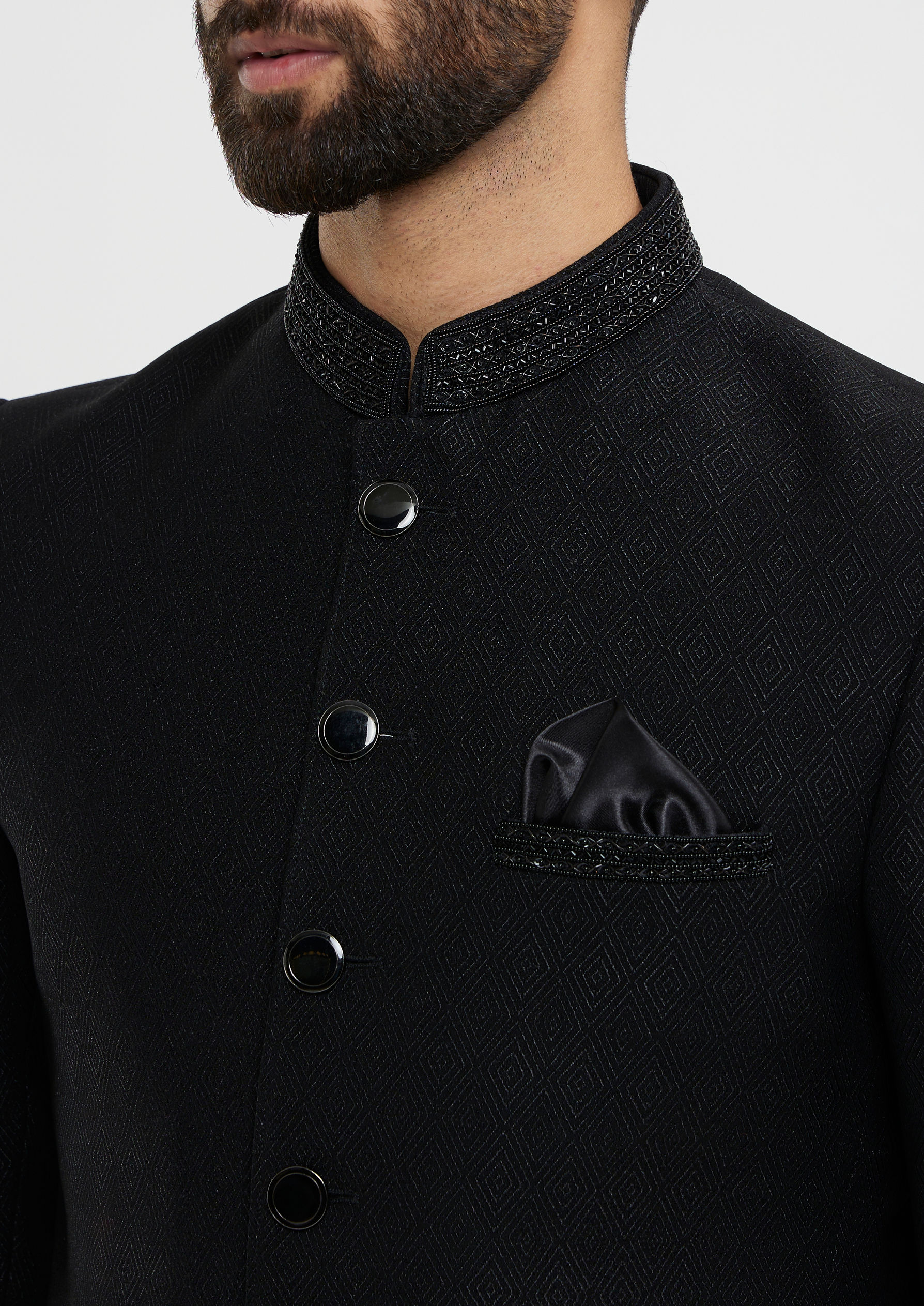 Twamev Men Dapper Black Ensemble Blazer