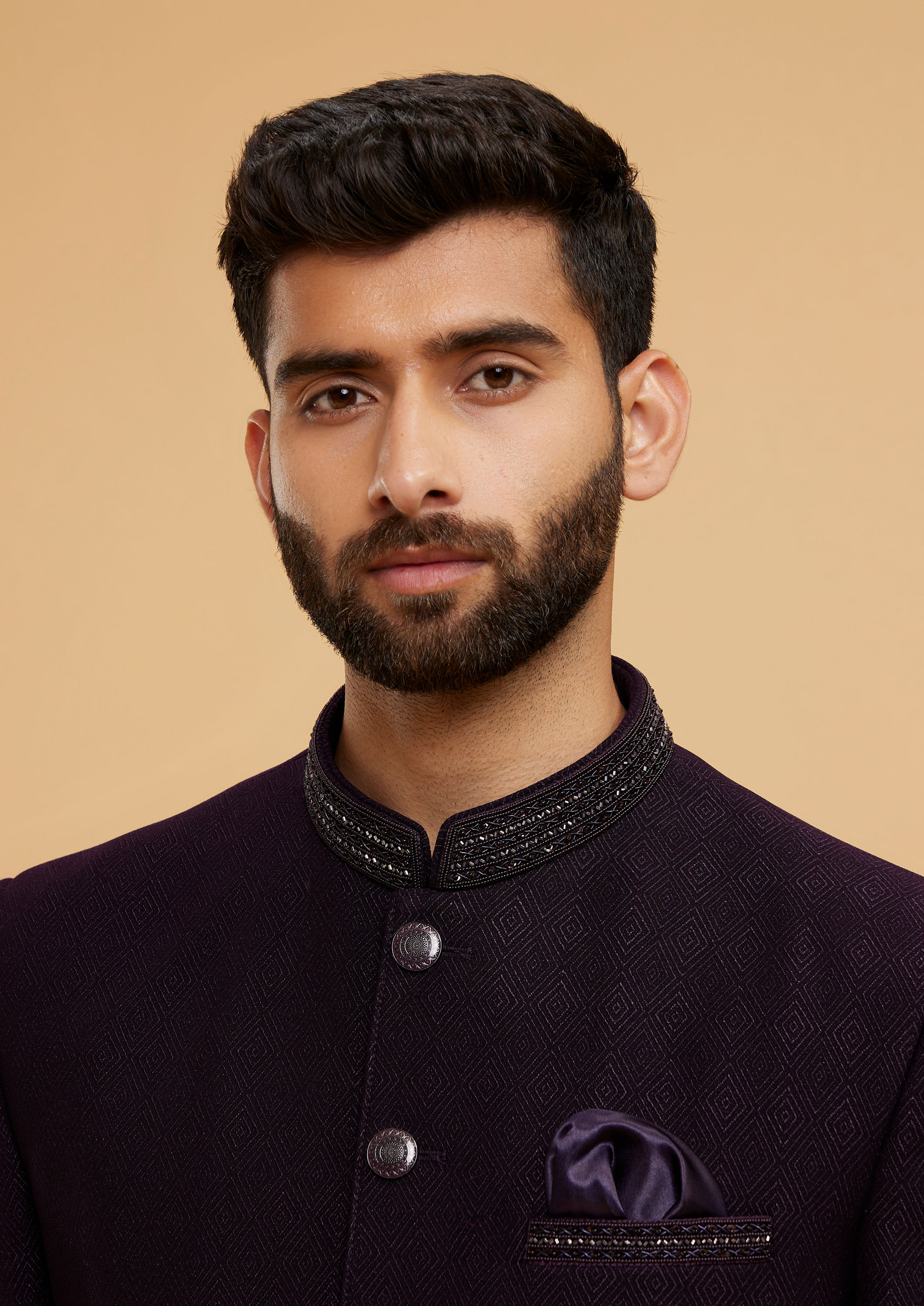 Twamev Men Regal Purple Jodhpuri Set
