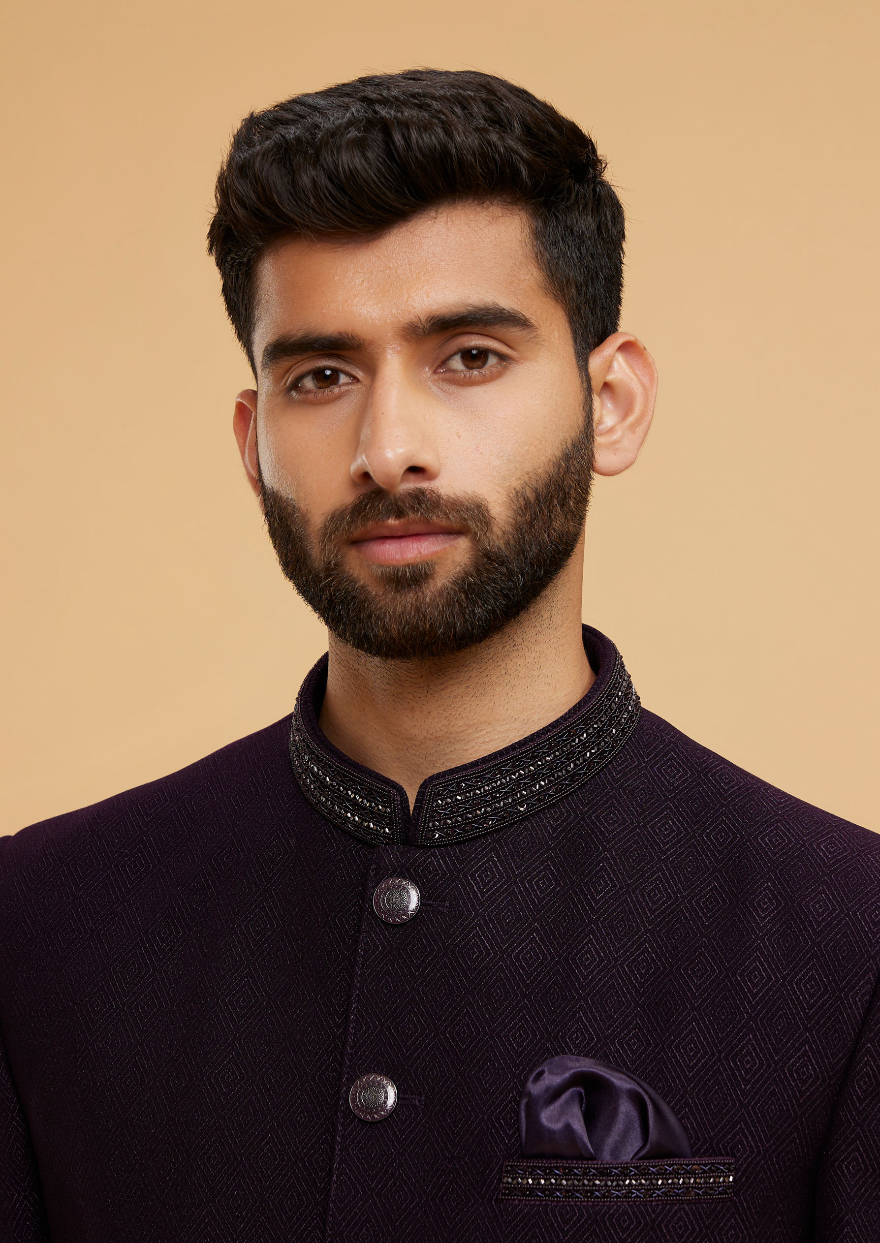Twamev Men Regal Purple Jodhpuri Set
