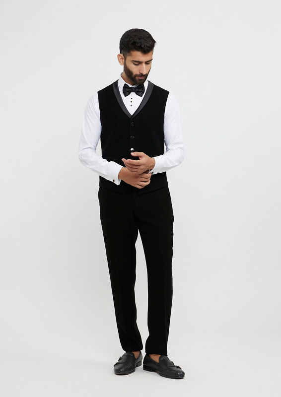 Twamev Men Black Elegance Suit Set
