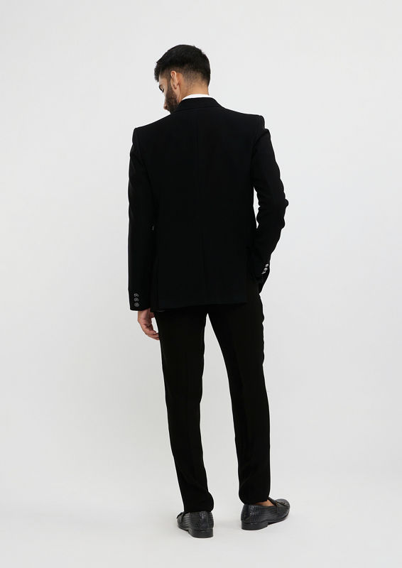 Twamev Men Black Elegance Suit Set