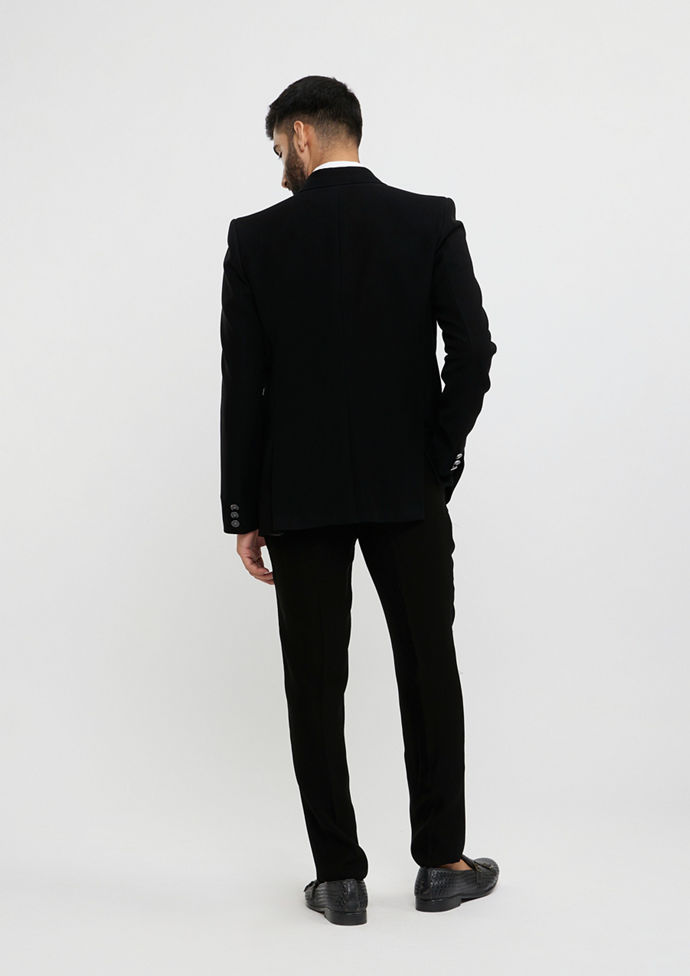 Twamev Men Black Elegance Suit Set