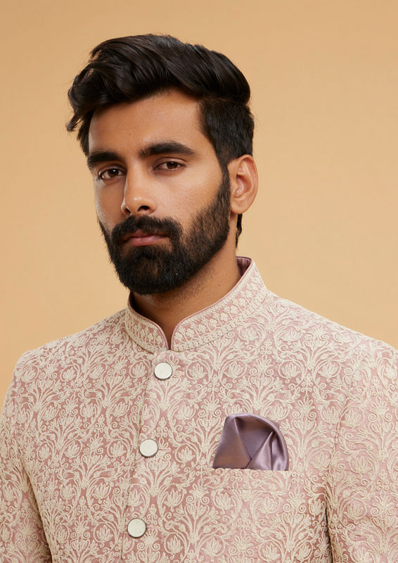 Twamev Men Dusty Pink Radiance Jodhpuri Set