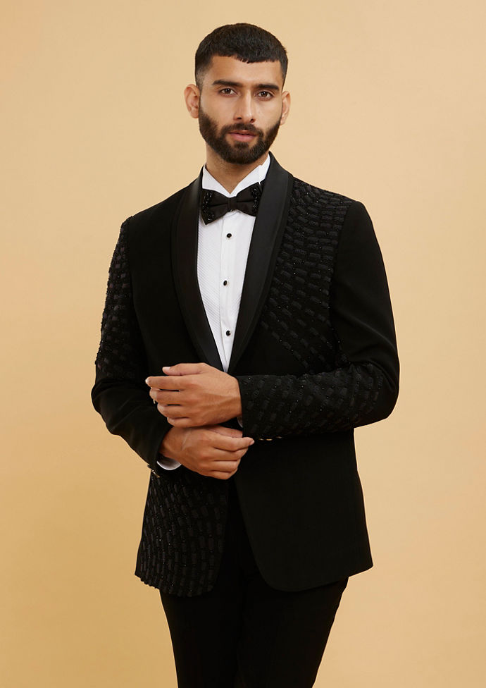 Twamev Men Black Excellence Suit Set