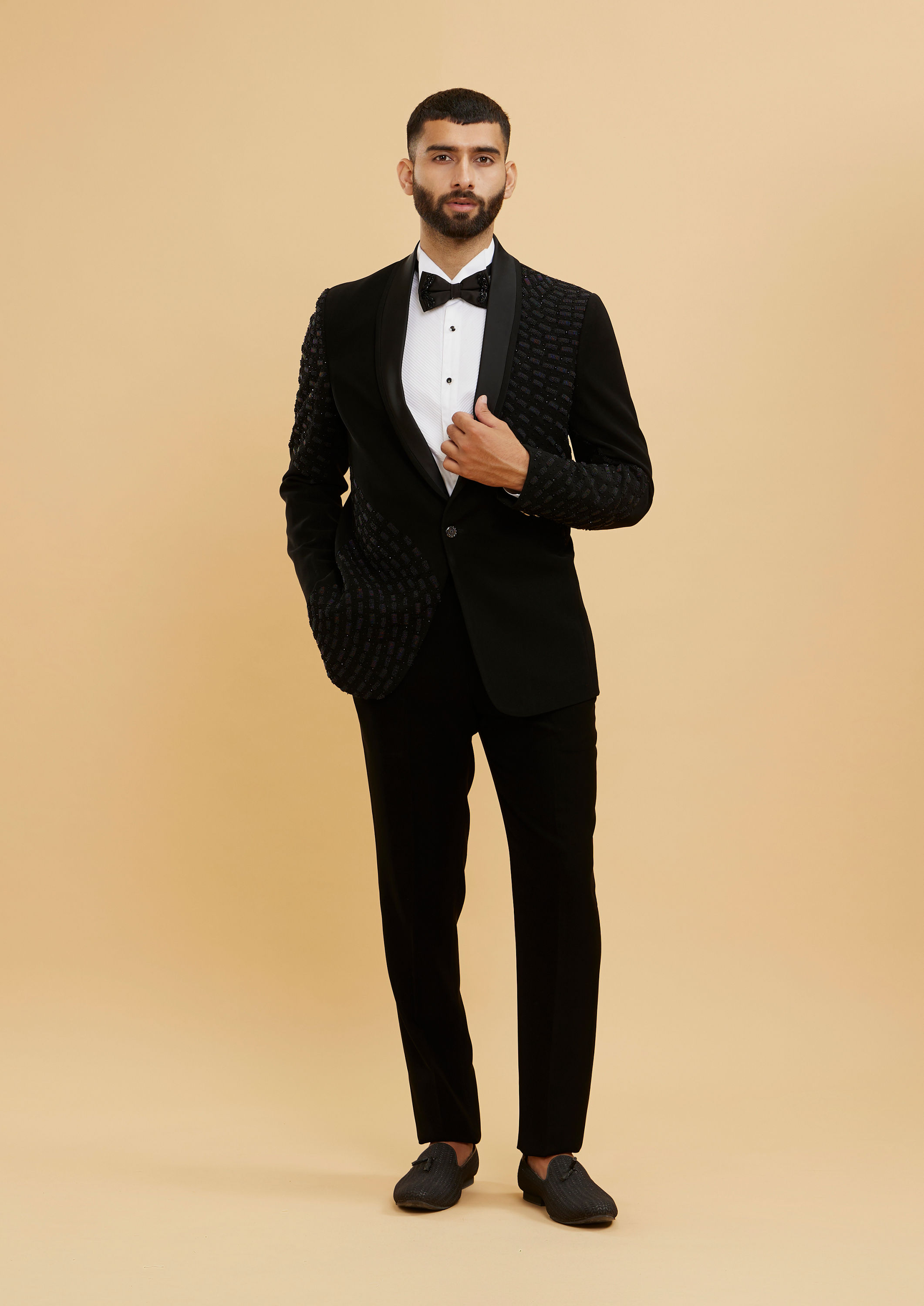 Twamev Men Black Excellence Suit Set