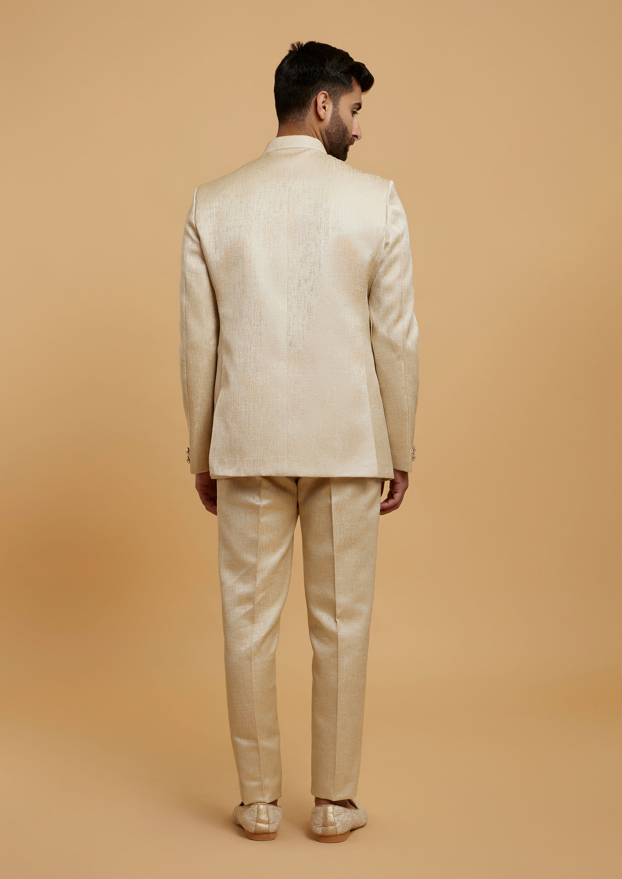 Twamev Men Twamev Fawn Brocade Jodhpuri Set