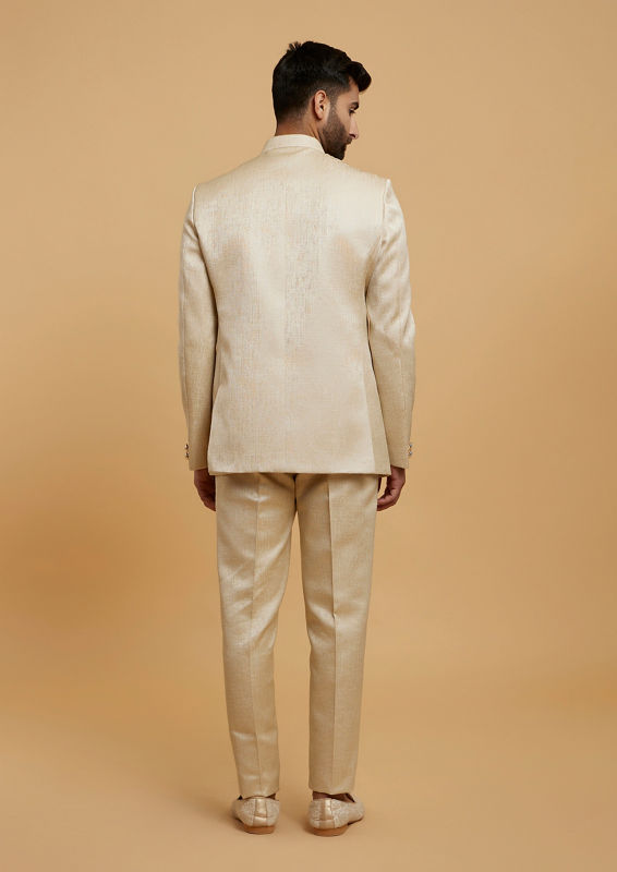 Twamev Men Twamev Fawn Brocade Jodhpuri Set