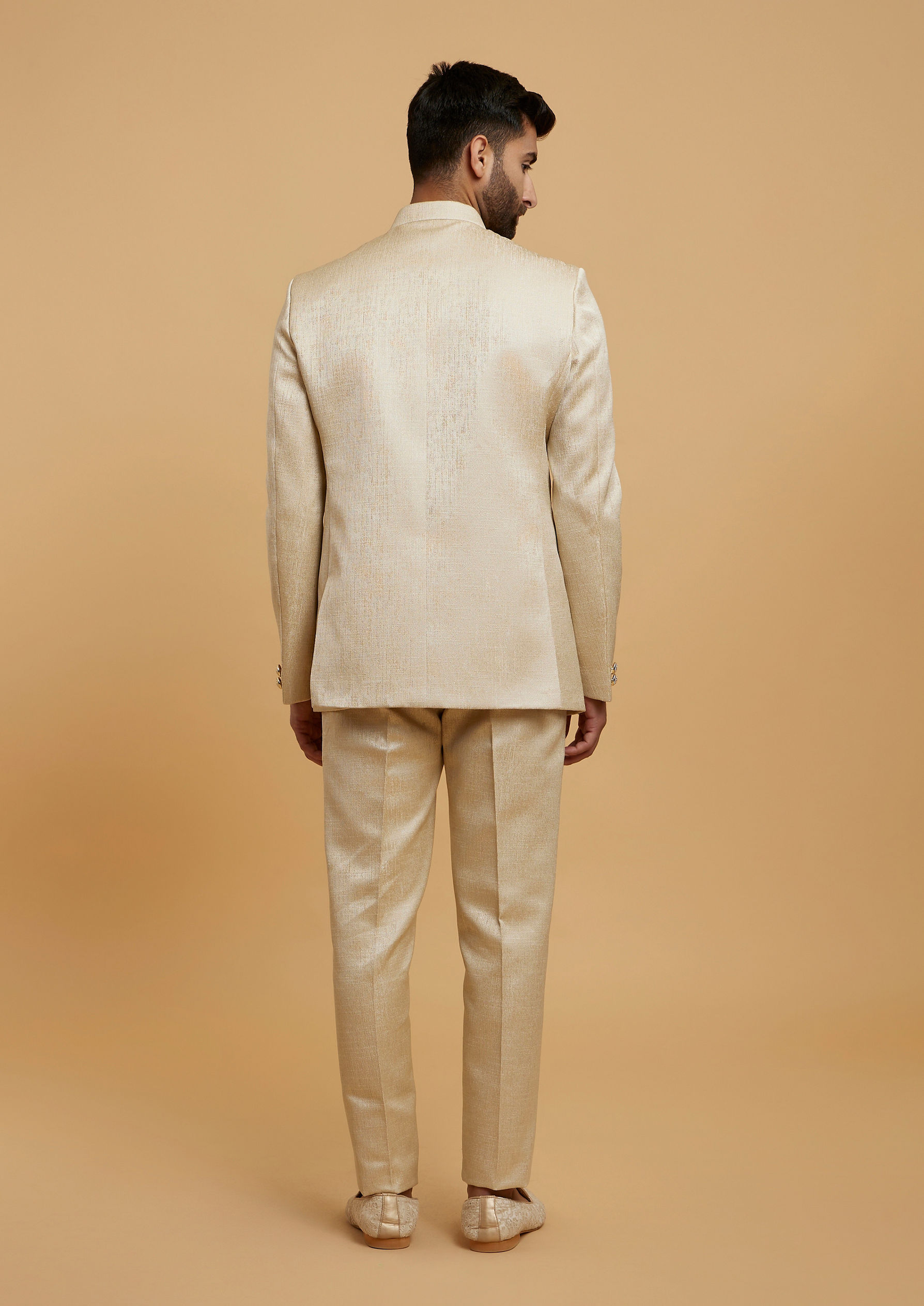 Twamev Men Twamev Fawn Brocade Jodhpuri Set
