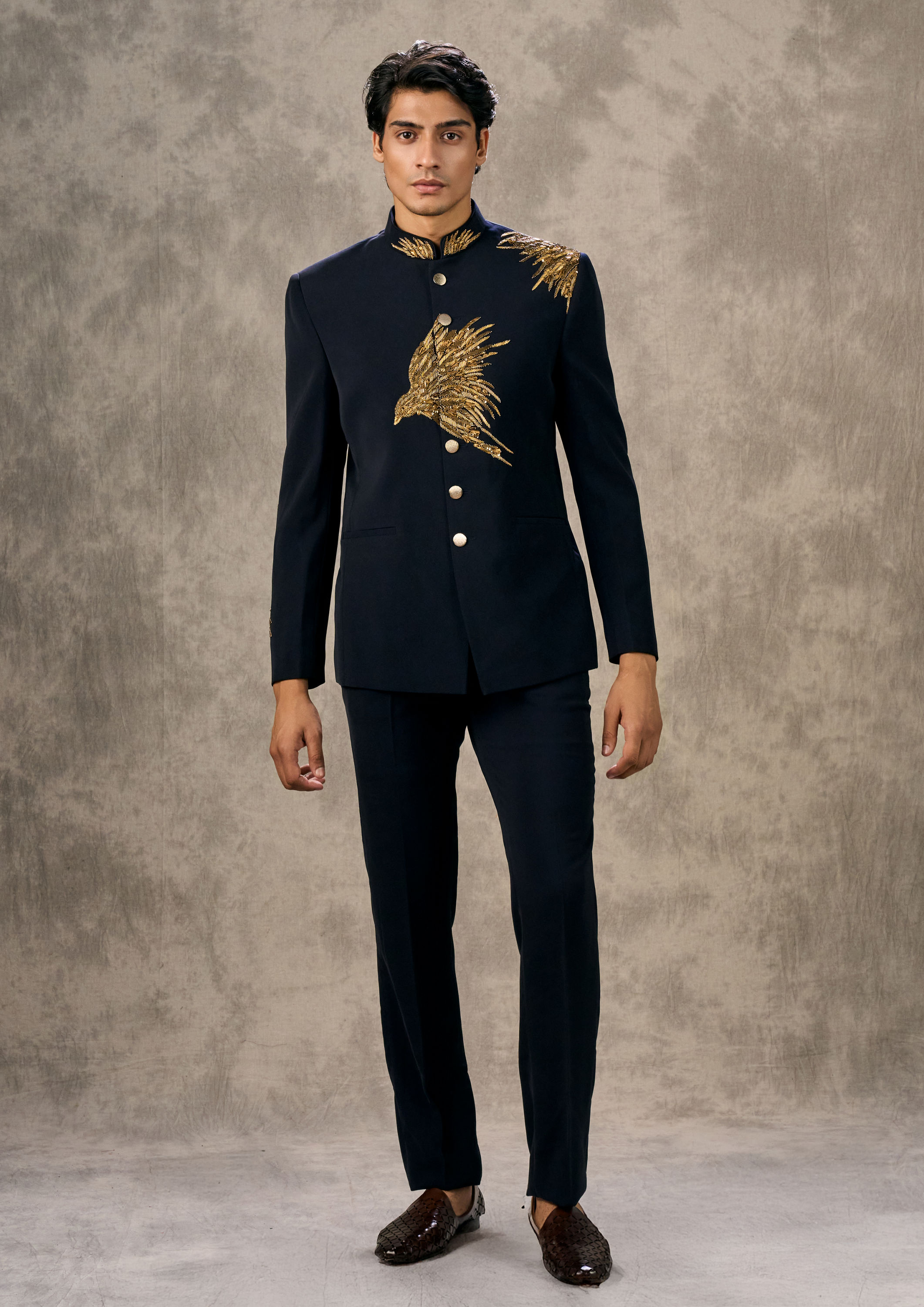 Twamev Men Blue Majestic Jodhpuri Set