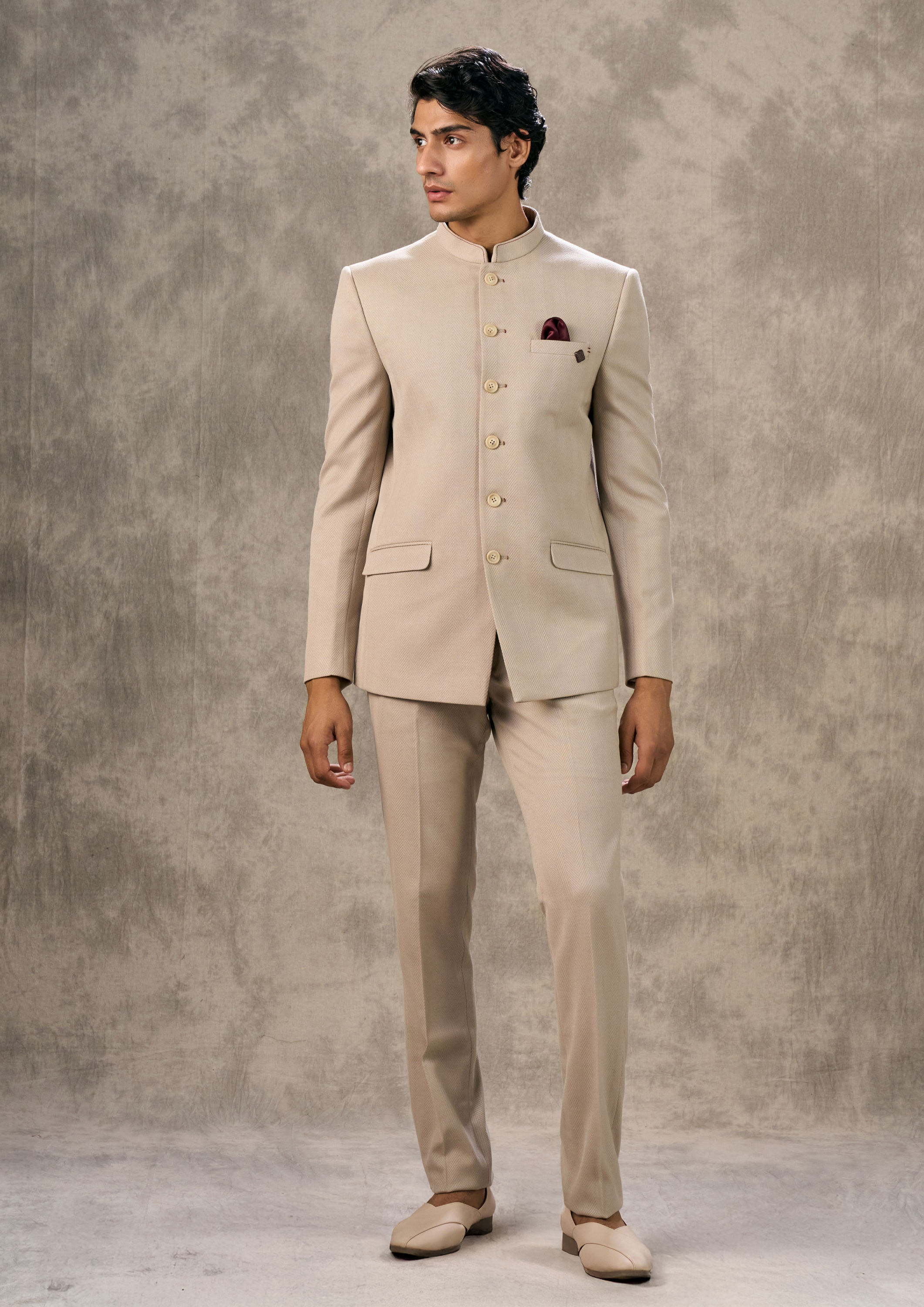 Twamev Men Regal Brown Jodhpuri Set Elegance