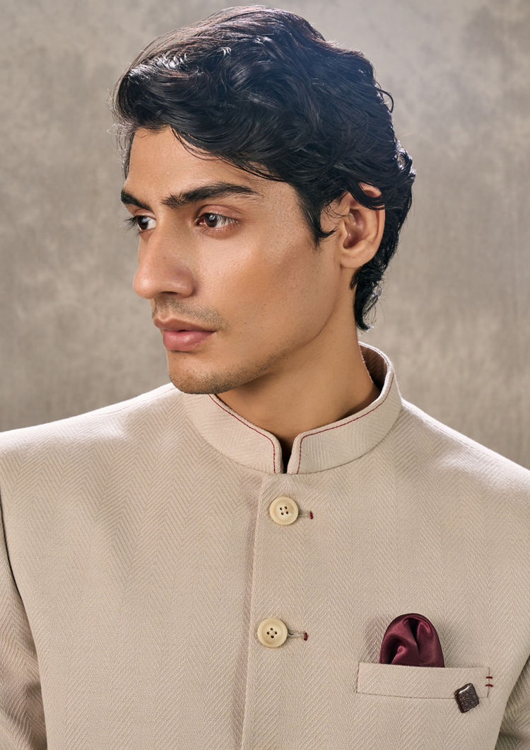 Twamev Men Regal Brown Jodhpuri Set Elegance