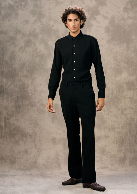 Twamev Men Dreamy Dark Blue Elegance Suit Set