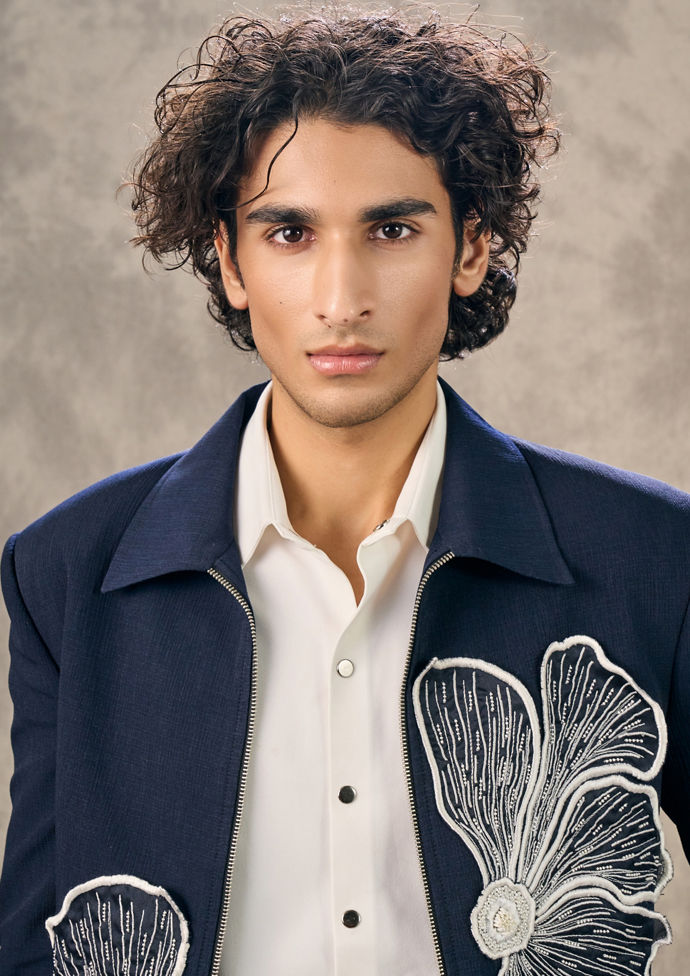 Twamev Men Dark Blue Stylish Suit Set