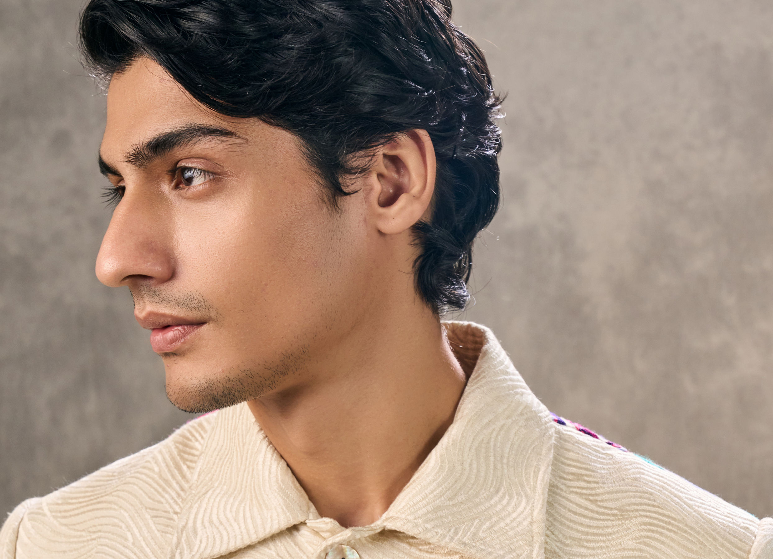 Twamev Men Cream Elegance Suit Set