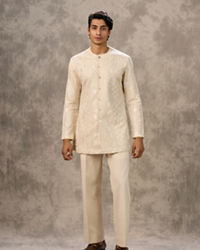 Twamev Men Cream Elegance Suit Set